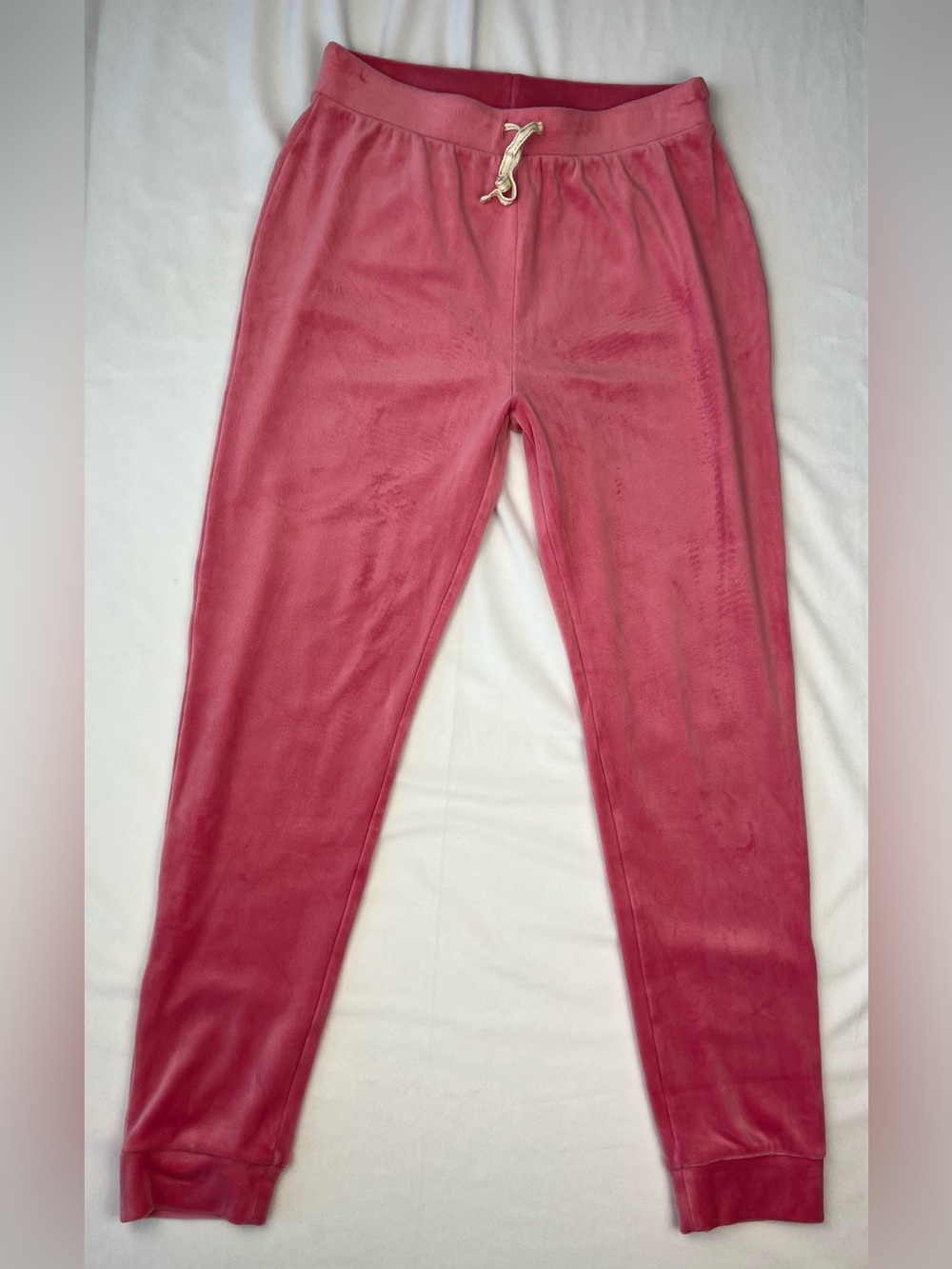 CrewCuts Cozy Pink Velour Drawstring Joggers - Size XLarge (12-14)
